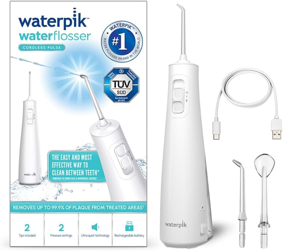 Waterpik Pulse Kabellose Munddusche, Testsieger 2026, 4 Wochen Akkuleistung