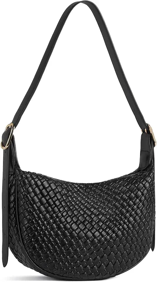 BOSTANTEN Purses for Women Crescent Crossbody Bag Vegan Leather Shoulder Hobo Handbag Adjustable Strap