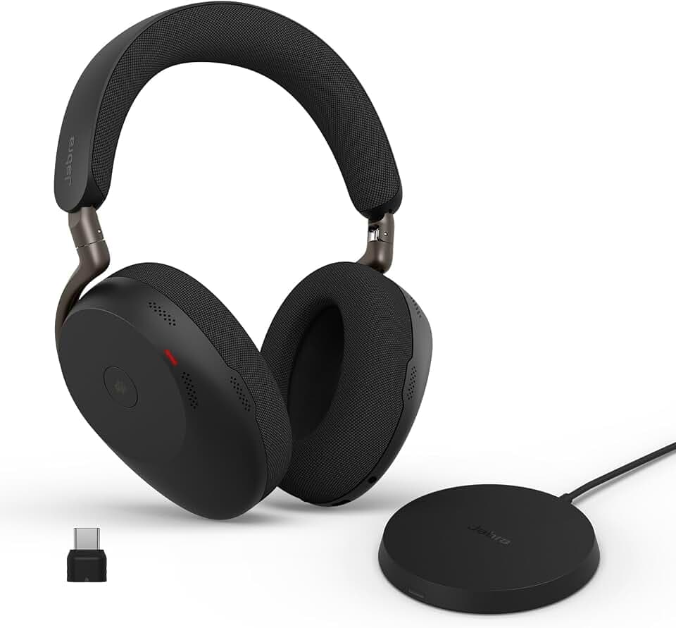 Jabra Evolve3 85 Over-Ear Bluetooth Headset kabellos mit Mikrofon, Schwarz