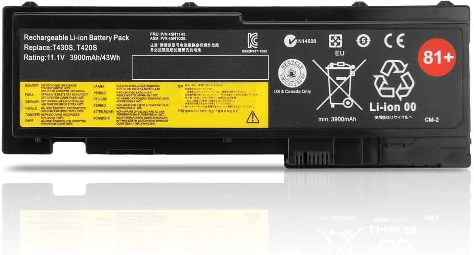 K KYUER 81+ 45N1036 45N1037 42T4844 42T4845 Laptop Akku für Lenovo ThinkPad T420S T420SI T430S T430SI 4171 4172 4174 4175 2352 2353 2354 2355 2356 2357 2358 0A36287 0A36309 42T4846 42T4847 45N1143