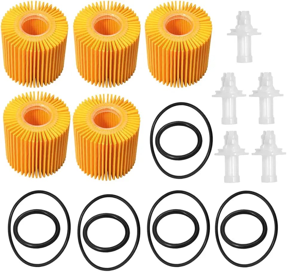 Oil Filter Kit(5Pcs) 04152-YZZA1 Replacement for Toyota Avalon Camry Sienna Lexus ES350 RAV4