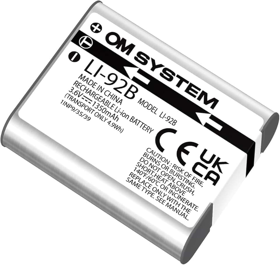 OM SYSTEM LI-92B Akku 1350mAh – Ersatzakku für Tough TG-7, TG-6, TG-5