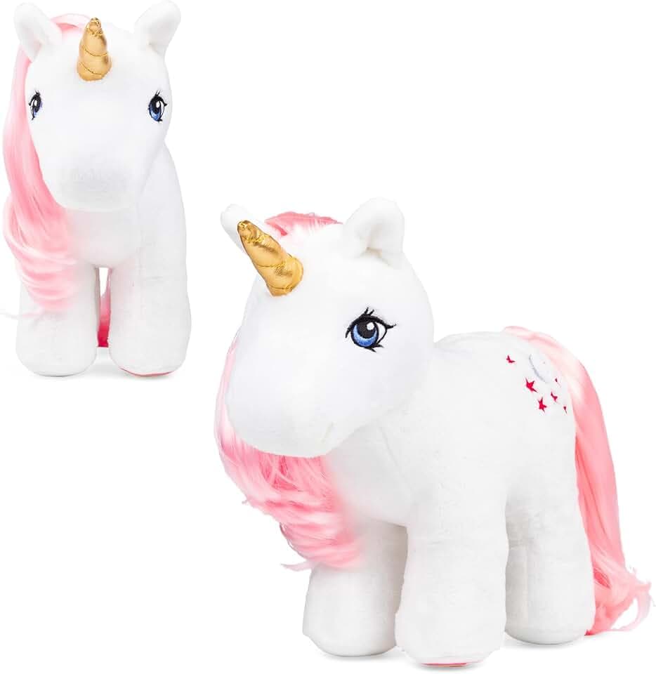 My Little Pony Unicorn and Pegasus Plush - Moondancer - Collector Plushie, Retro Stuffed Toy Animal, Kid, Toddler, Girl, boy, Mom, Birthday, Ages 3+