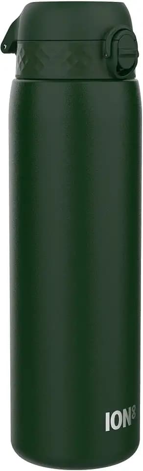 Ion8 Vakuumisolierte Edelstahl-Trinkflasche, 1 Liter, 920 ml, Auslaufsicher, Einhandöffnung, Sichere Verriegelung, Spülmaschinenfest, Tragegriff, Langlebig, Ideal für Sport und Yoga