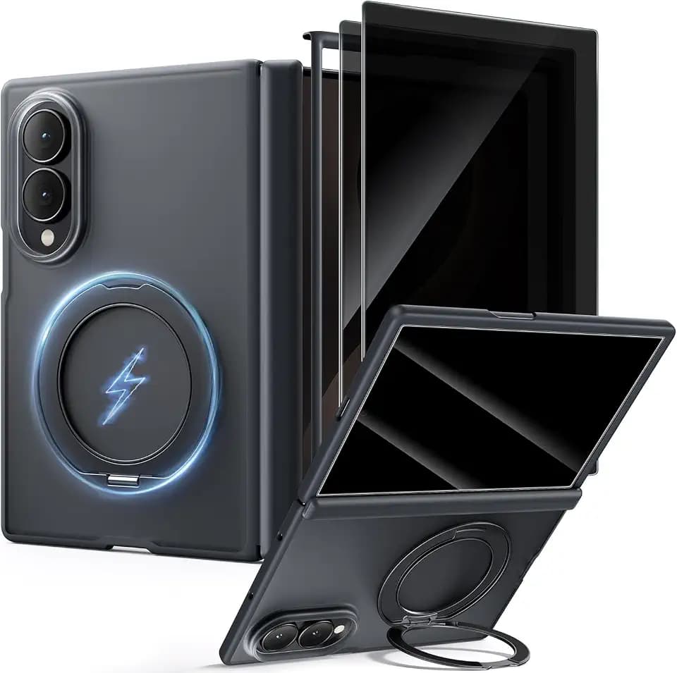 WSKEN Magnetische Hülle für Samsung Galaxy Z Fold 8-360° Ring Ständer