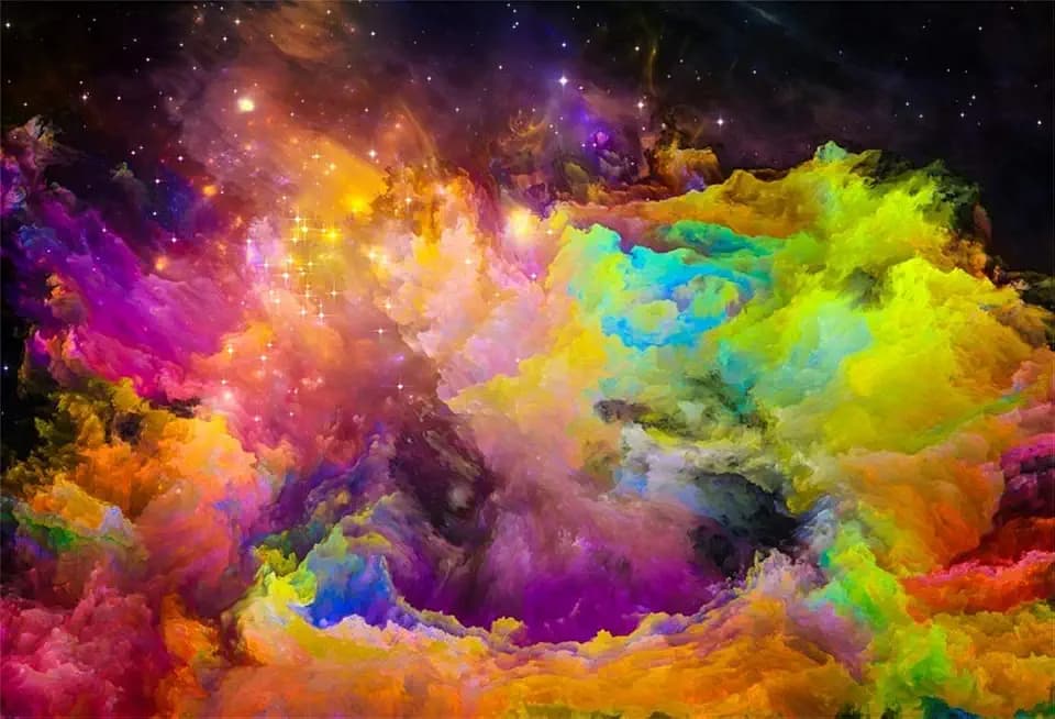 Leyiyi 5x3ft Abstract Nebula Backdrop Colorful Outer Space Cloudscape Universe Planet Moon Earth Bokeh Halo Photo Background Room Decor Kids Birthday Adult Portrait Shoot Studio Vinyl Prop Wallpaper