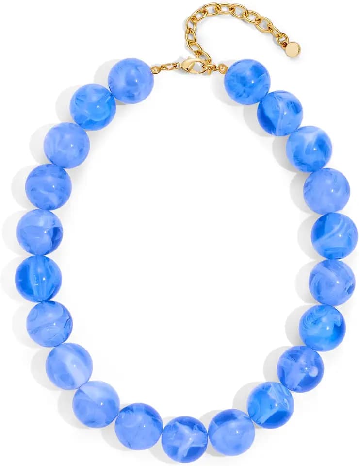 Colorful Chunky Beaded Necklace for Women Trendy Summer Jewelry