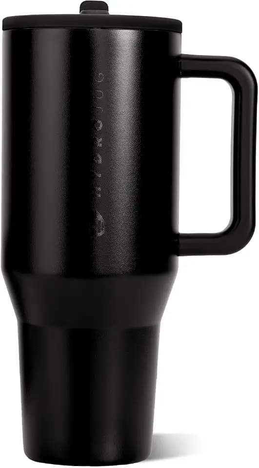 HydroJug Traveler 40oz, Insulated Tumbler with Handle & Straw, Black
