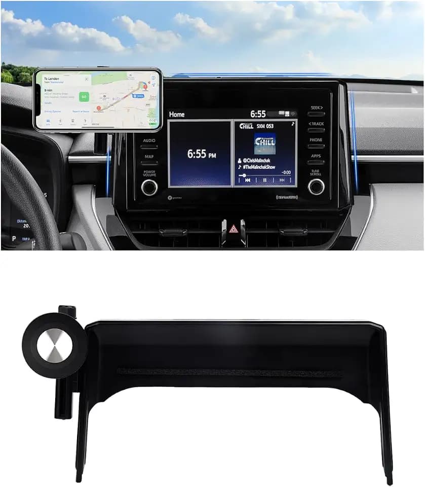Autorder Car Phone Holder for Toyota Corolla 2019-2026/Corolla Cross 2022-2026 Accessories Air Vent Screen Fixed Clip 360° Rotation Cell Phone Mount Hands-Free(8 Inch)