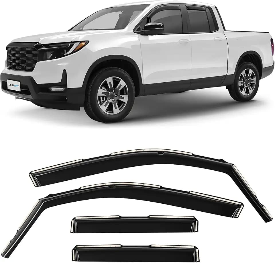 CLIM ART in-Channel Rain Guards for Honda Ridgeline 2017-2026