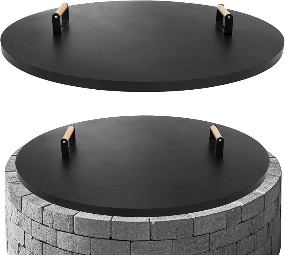 G GOOD GAIN Firepit Lid Round 36 Inch,Rust Resistant Fire Pit Lid Cover