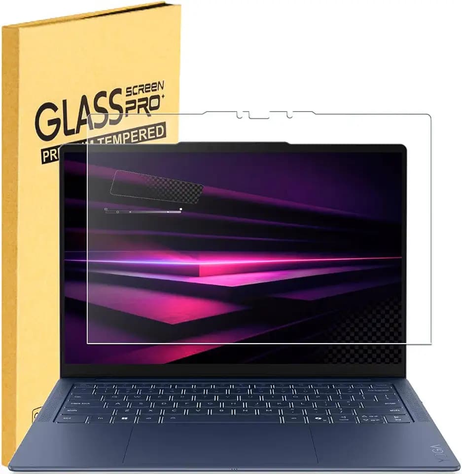 MUBUY-GOL Tempered Glass Screen Protector for Lenovo Yoga 7a 2-in-1 14" & Lneovo Yoga 7i 2-in-1 Aura Edition (14IPH11/83TC,14AGP11/83TD) 14-Inch Laptop Ultra Clear, 9H Hardness, Anti-Scratch