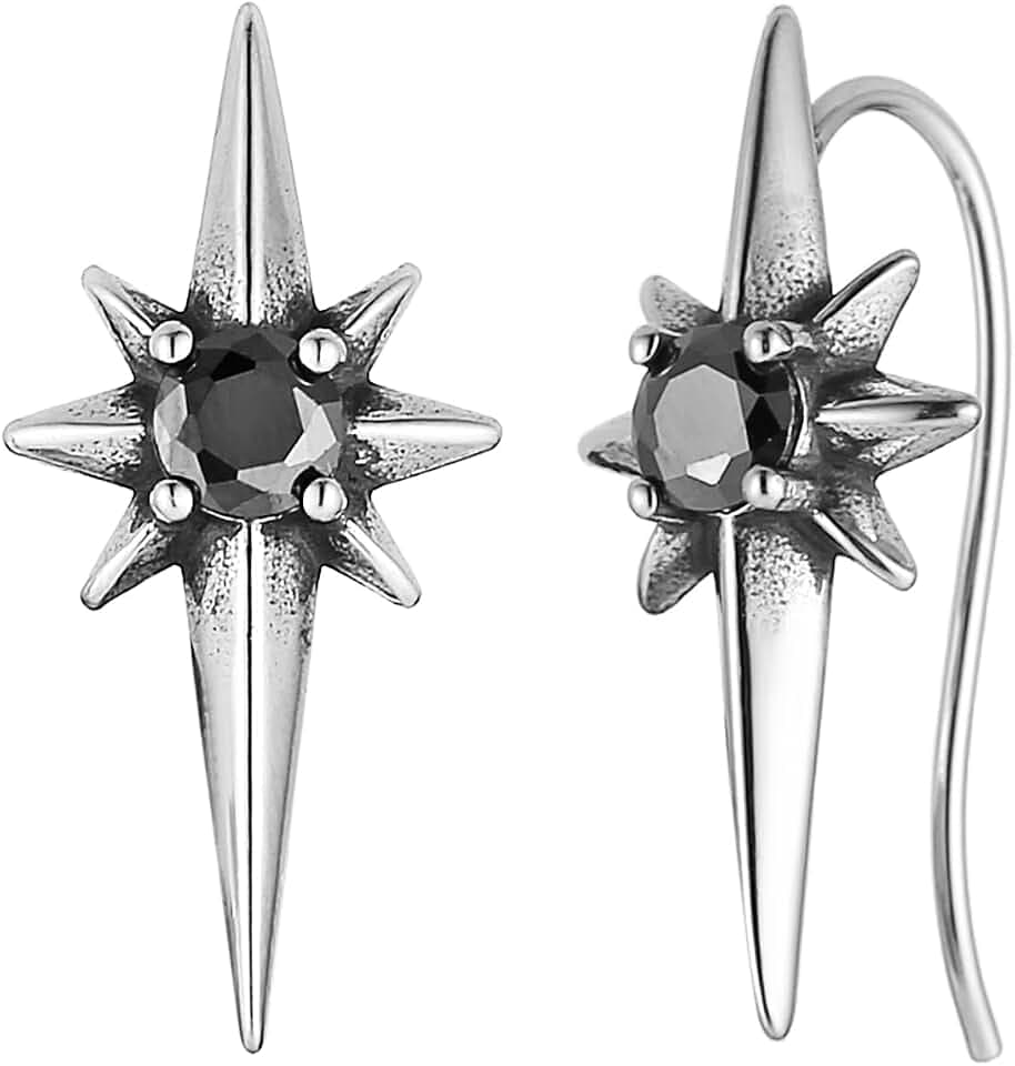 HZMAN Stainless Steel Star Earrings for Women