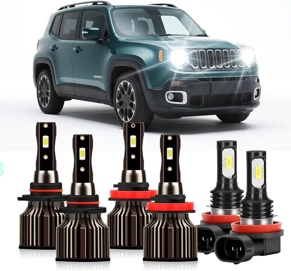 For Jeep Grand Cherokee High Low Beams Fog Light Bulbs 2014-2016, Pack of 6
