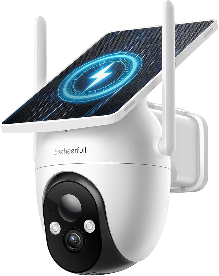 2K Überwachungskamera Aussen Solar Akku, Kabellose, 2,4GHz