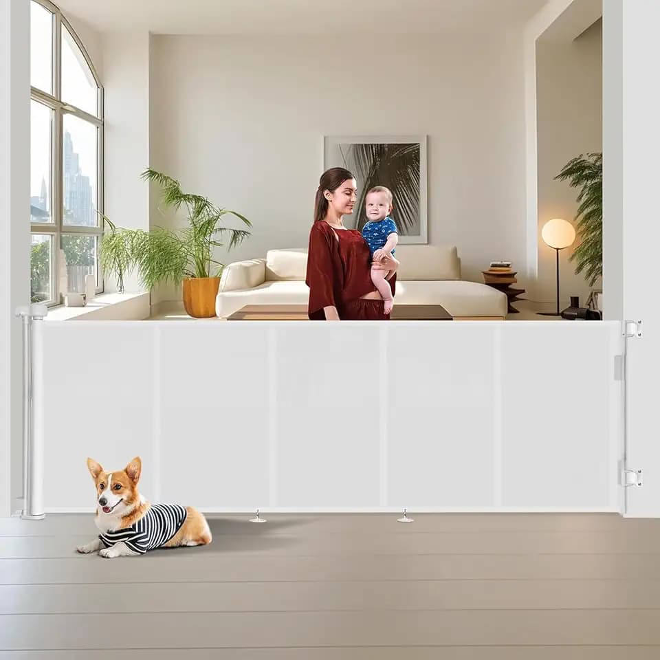 Treppenschutzgitter Ausziehbares Extrabreit Türschutzgitter für Babys Extends up to 300cm Wide Mesh Türschutzgitter für Treppe Türen Korridore Freien