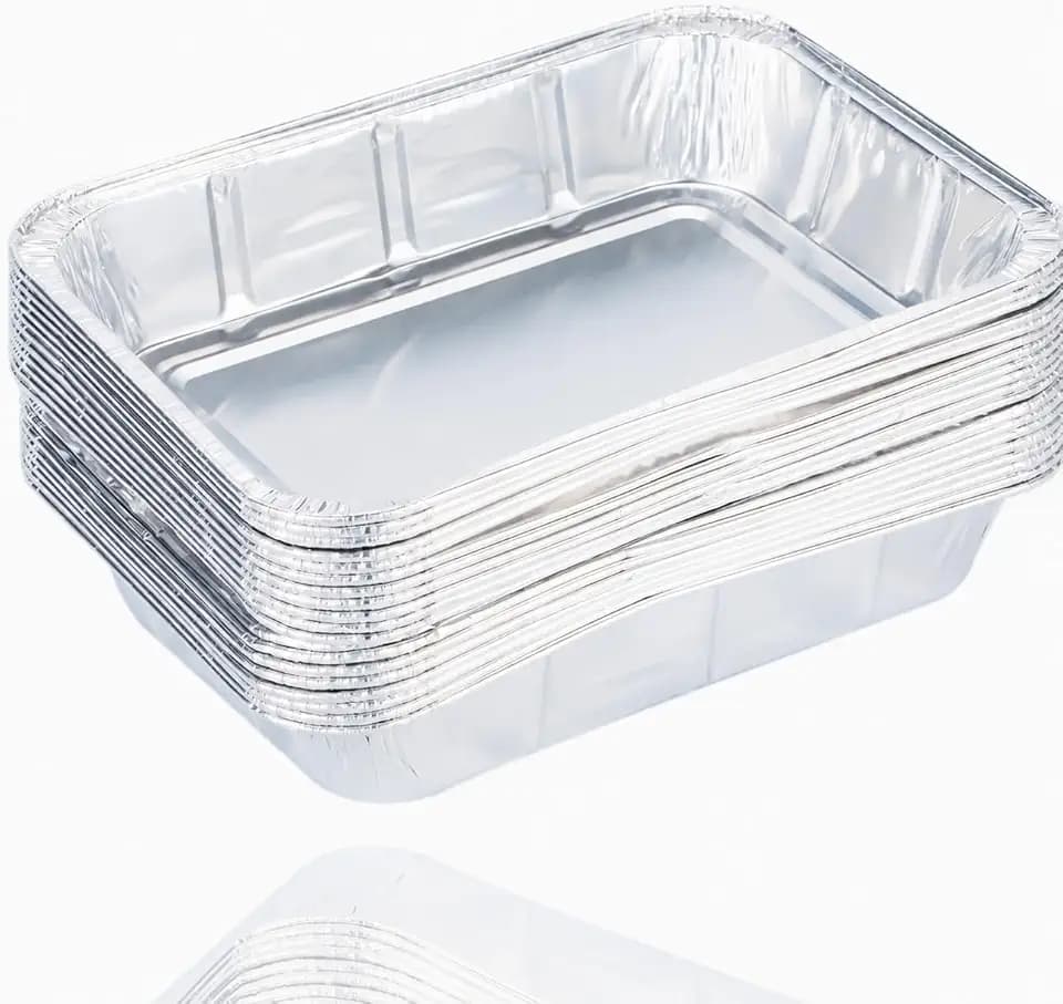 TK Gruppe Timo Klingler 20er Einwegschale 1200 ml aus Aluminium zum Grillen - Aluschale ca. 19x15x4 cm Grillschale - Fettauffangschale Gasgrill