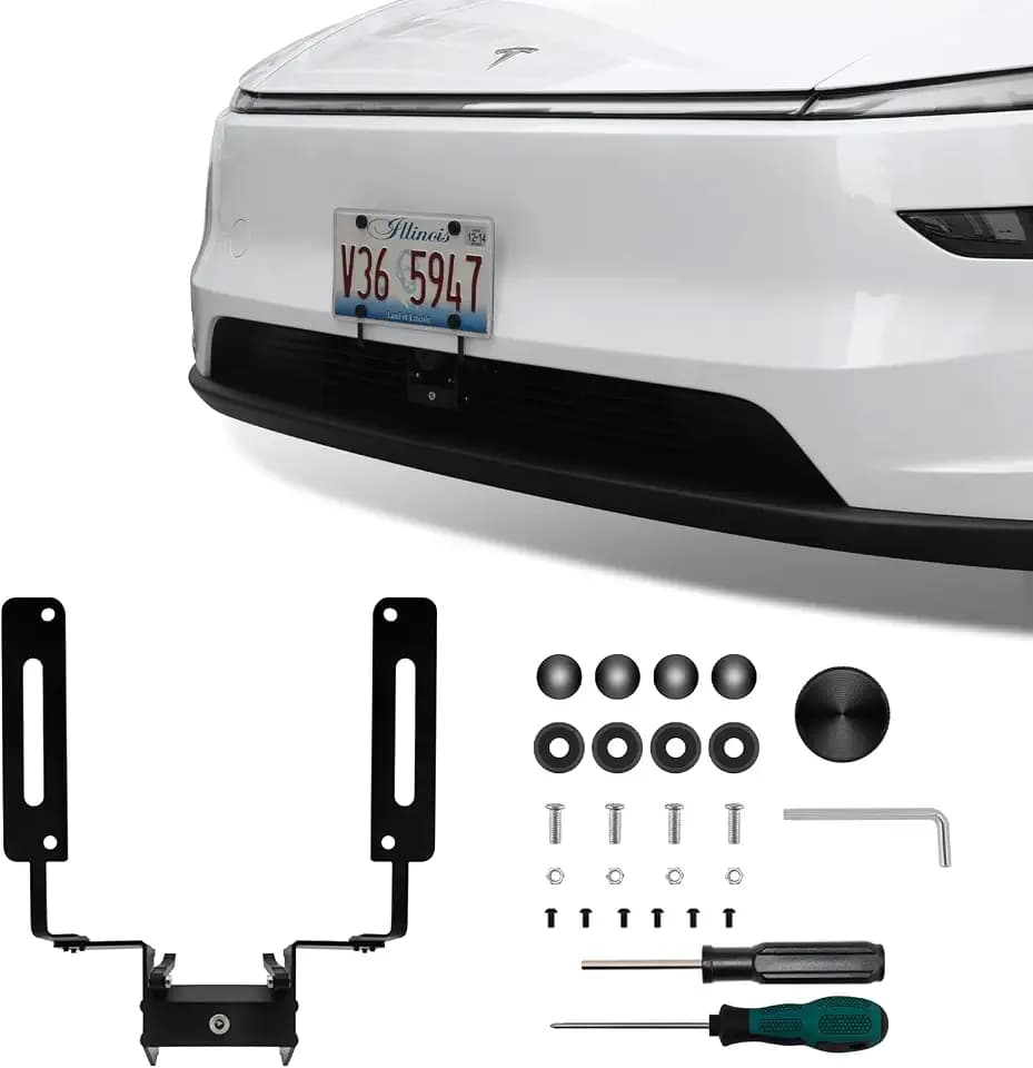 Front License Plate Holder for Tesla Model Y Juniper 2025 2026 Premium