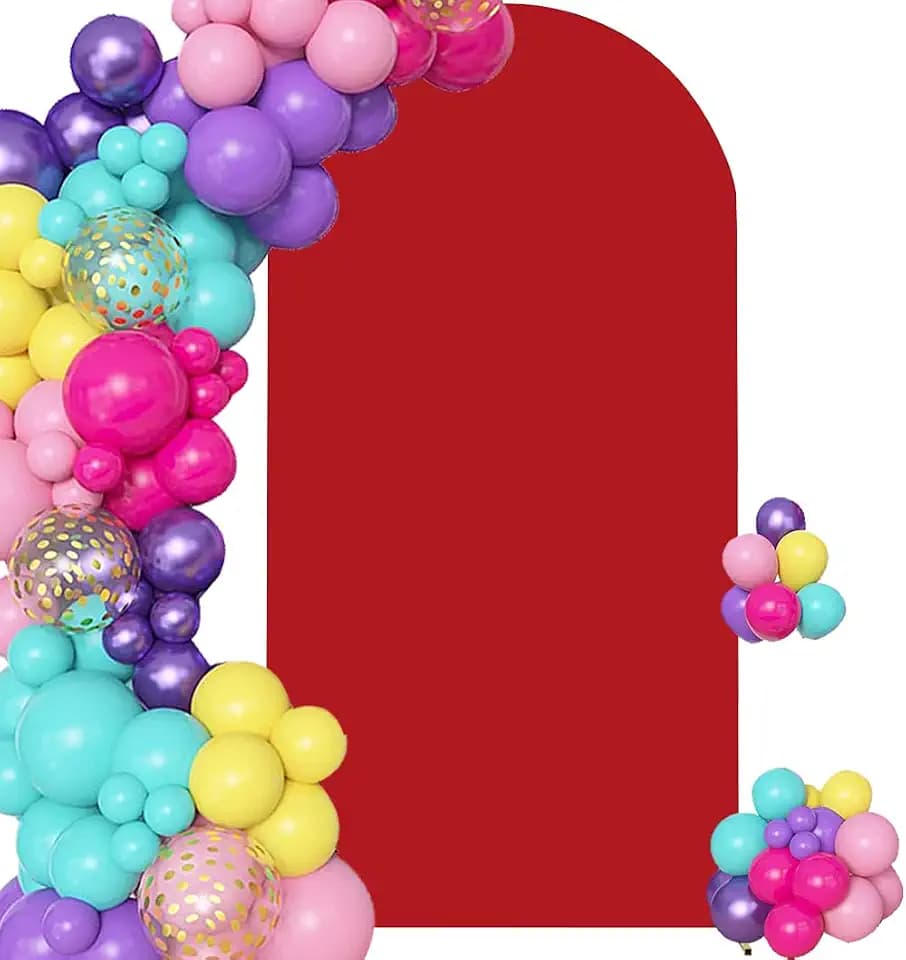 6.6FT Red Spandex Arch Backdrop Cover (No Stand)