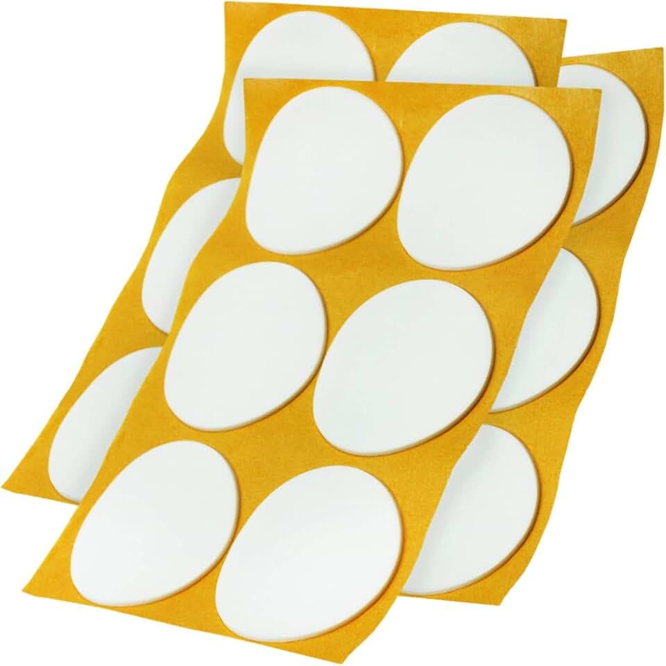 Adsamm® / 18 x Selbstklebende Antirutsch Pads aus EPDM Zellkautschuk/ø 70 mm/Weiß/Rund / 2.5 mm Starke Anti-Rutsch-Gleiter
