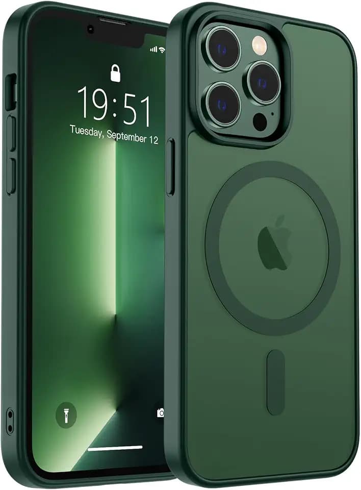zapica Magnetic for iPhone 13 Pro Case, Forest Green