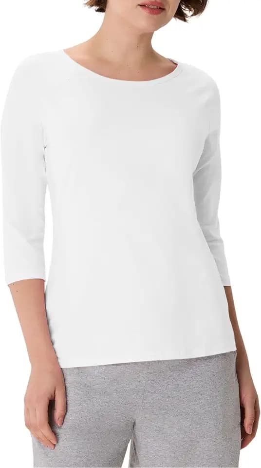 Hanes Women's Raglan Sleeve Stretch Cotton Crewneck Tee