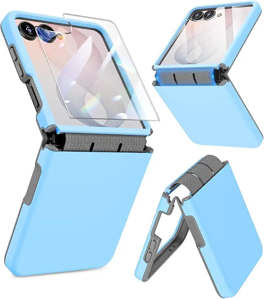 Caka for Samsung Galaxy Z Flip 8 & 7 Case with Hinge & Screen Protector