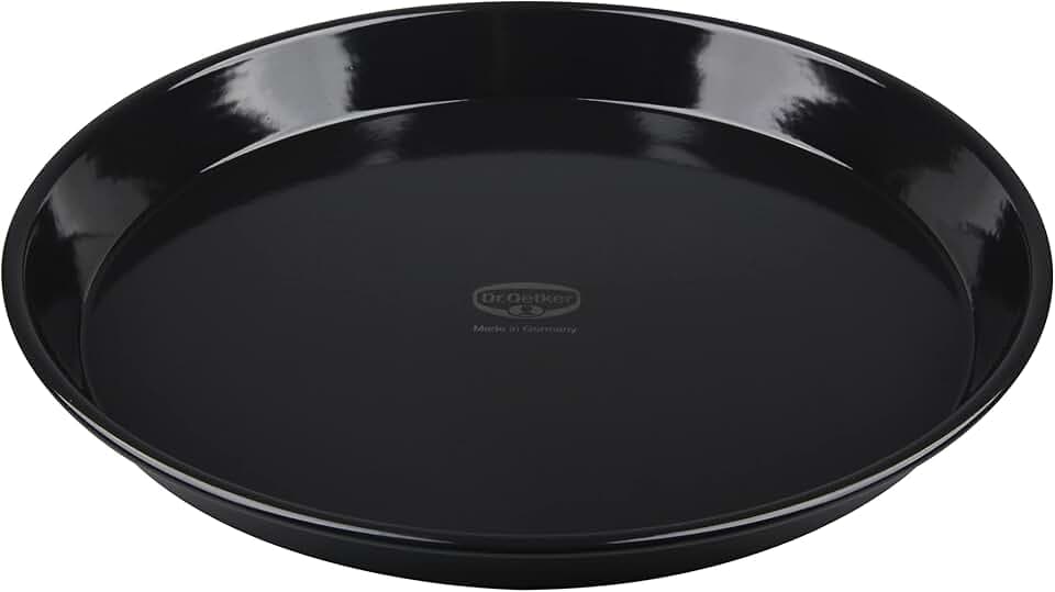 Dr. Oetker Tradition Kuchen-/Pizzablech Emaille – Premium Backblech 28 x 28 x 3 cm, Hitzebeständig, Langlebig & Vielseitig – Oberer Durchmesser 28 cm