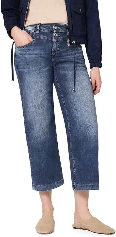 Street One Damen High Waist Wide Leg Jeans im Loose Fit 3817230