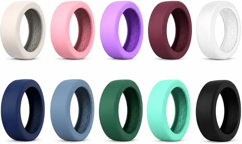 10 Pack Ring Covers Compatible with Oura Ring Gen 5, Silicone Ring Protector Set with 10 Colors, Scratch Resistant Protective Cover, Soft Flexible Ring Guard for Women & Men (M)