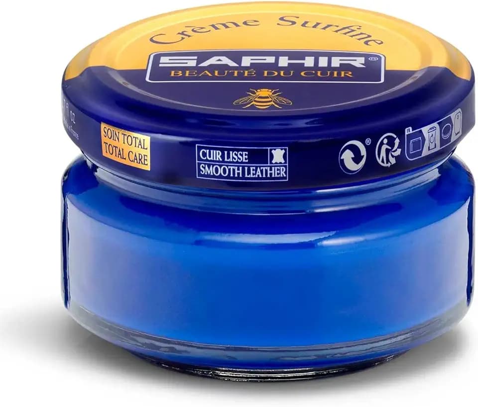 SAPHIR Creme Surfine Pommadier Shoe Polish - Beeswax Cream for Leather Products