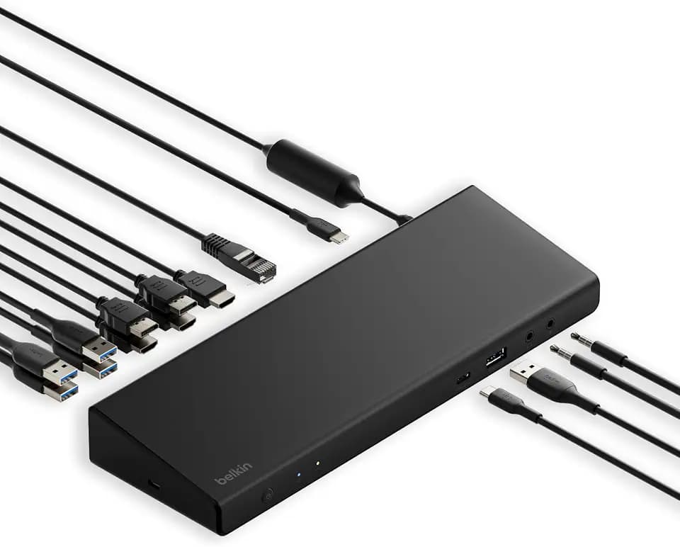 Belkin Docking Station 15 in 1 Triple DisplayLink 85W PD 4K HDMI USB-C Dock