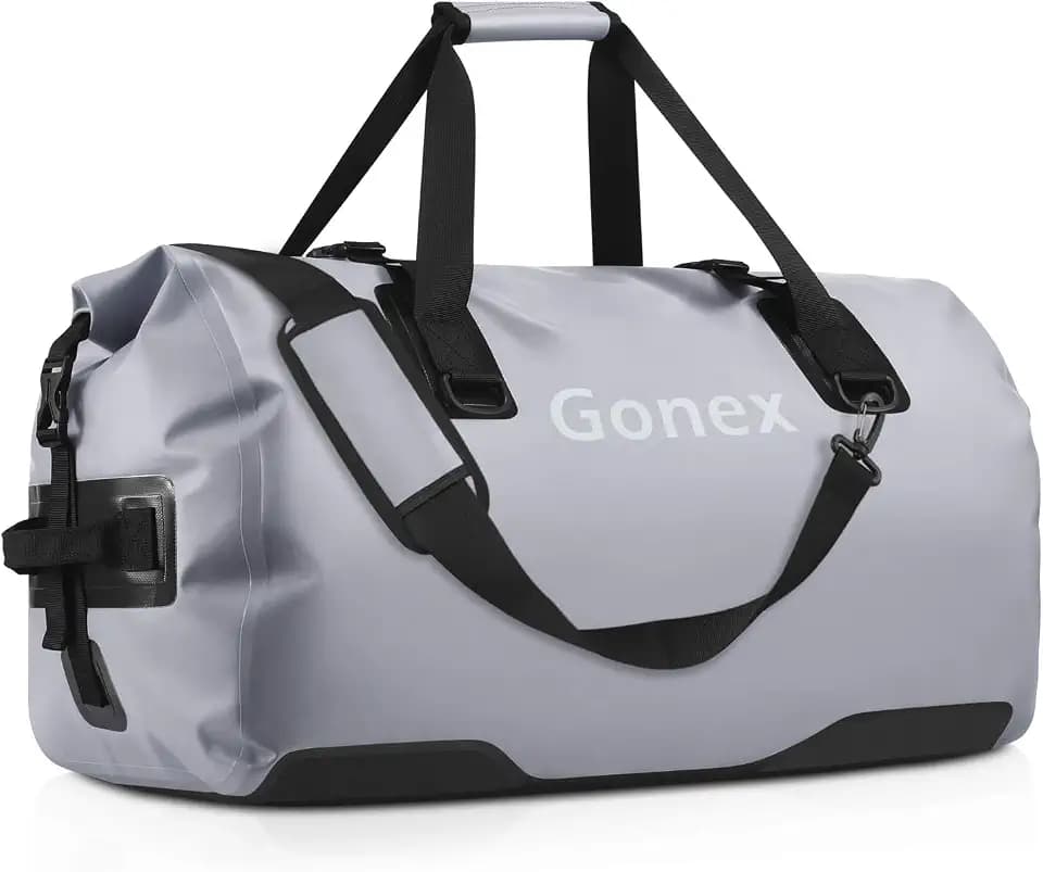 Gonex Waterproof Duffel Bag, 40L/60L/80L Roll-Top Travel Kayaking Dry Bag
