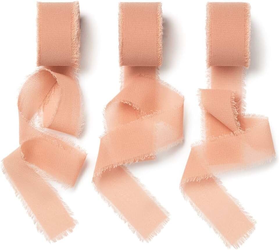 AOKSUNOVA Schleifenband Geschenkband Hochzeit Chiffonband Rosa