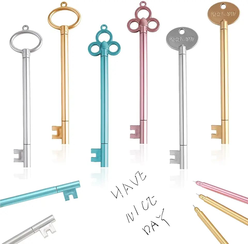 24 Stück Schlüssel Stift, Schlüsselstifte Bunt, Schlüsselform-Stift