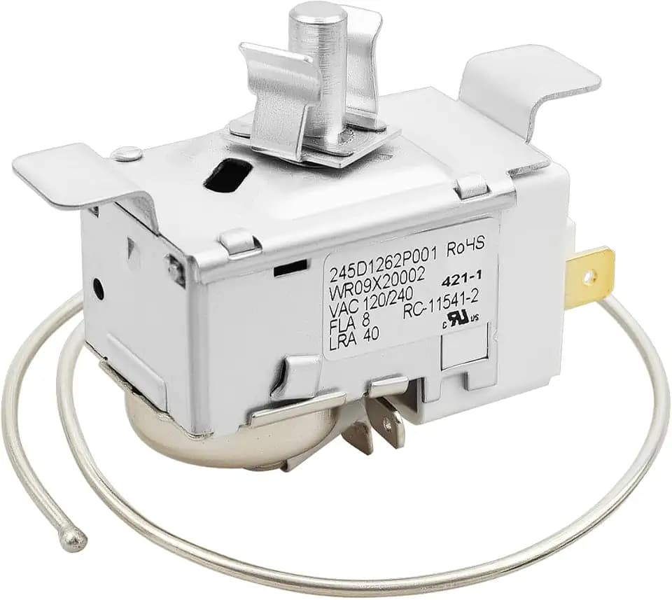 WR09X20002 Refrigerator Cold Control Temperature Thermostat Fit for GE Refrigerators Replace AH288218 EA288218 PS9493106 AP5806677 WR09X0547