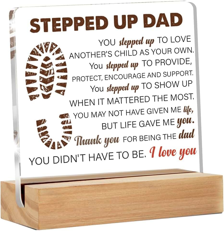 Stepdad Gifts for Fathers Day from Stepdaughter Stepson Desk Decor