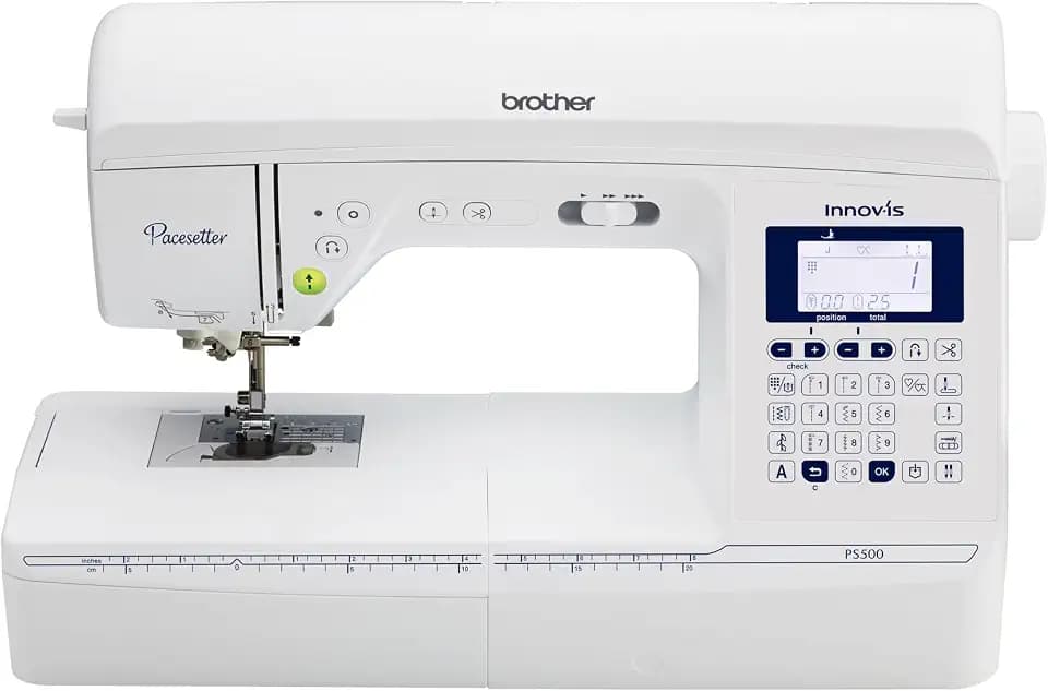 Brother PS500 Pacesetter Sewing Machine with 100 Built-In Stitches, 2.4" x 1.3" LCD Display