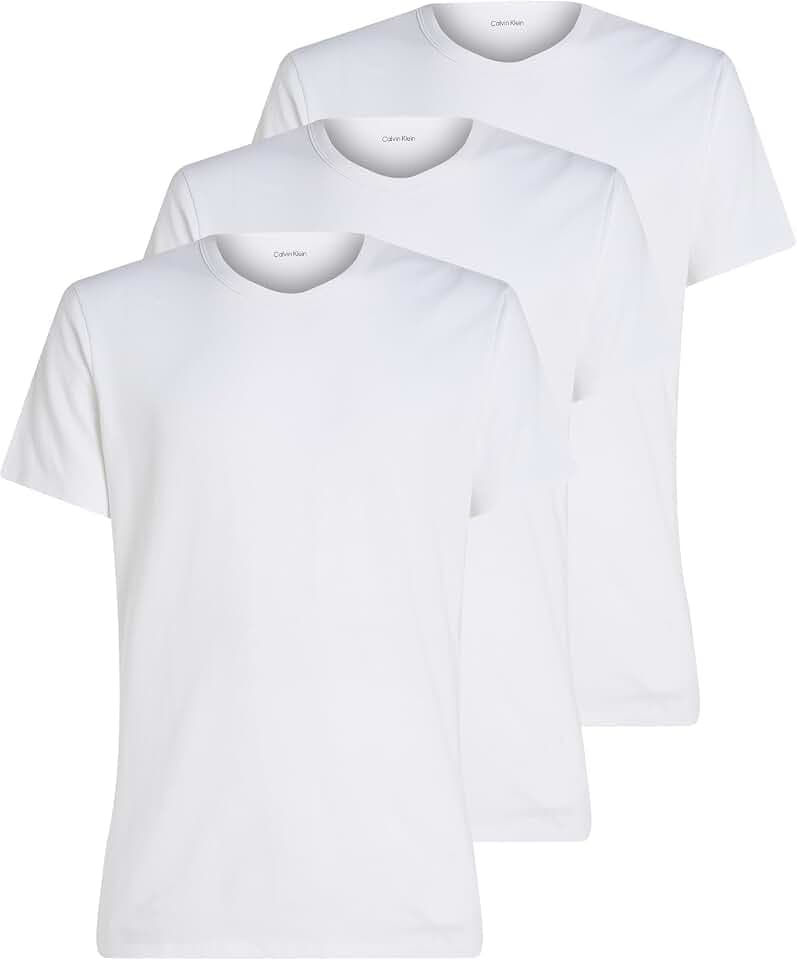 Calvin Klein Herren 3er Pack T-Shirts Kurzarm Crew Neck Basic