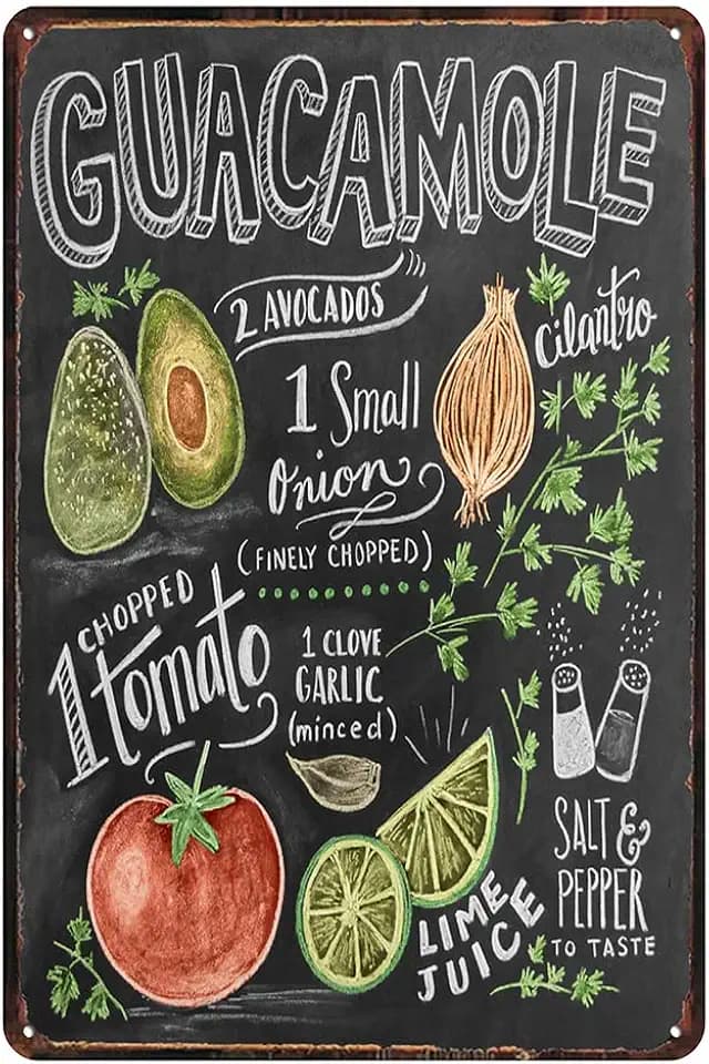 Vintage guacamole Tin Sign Retro Food Metel Sign