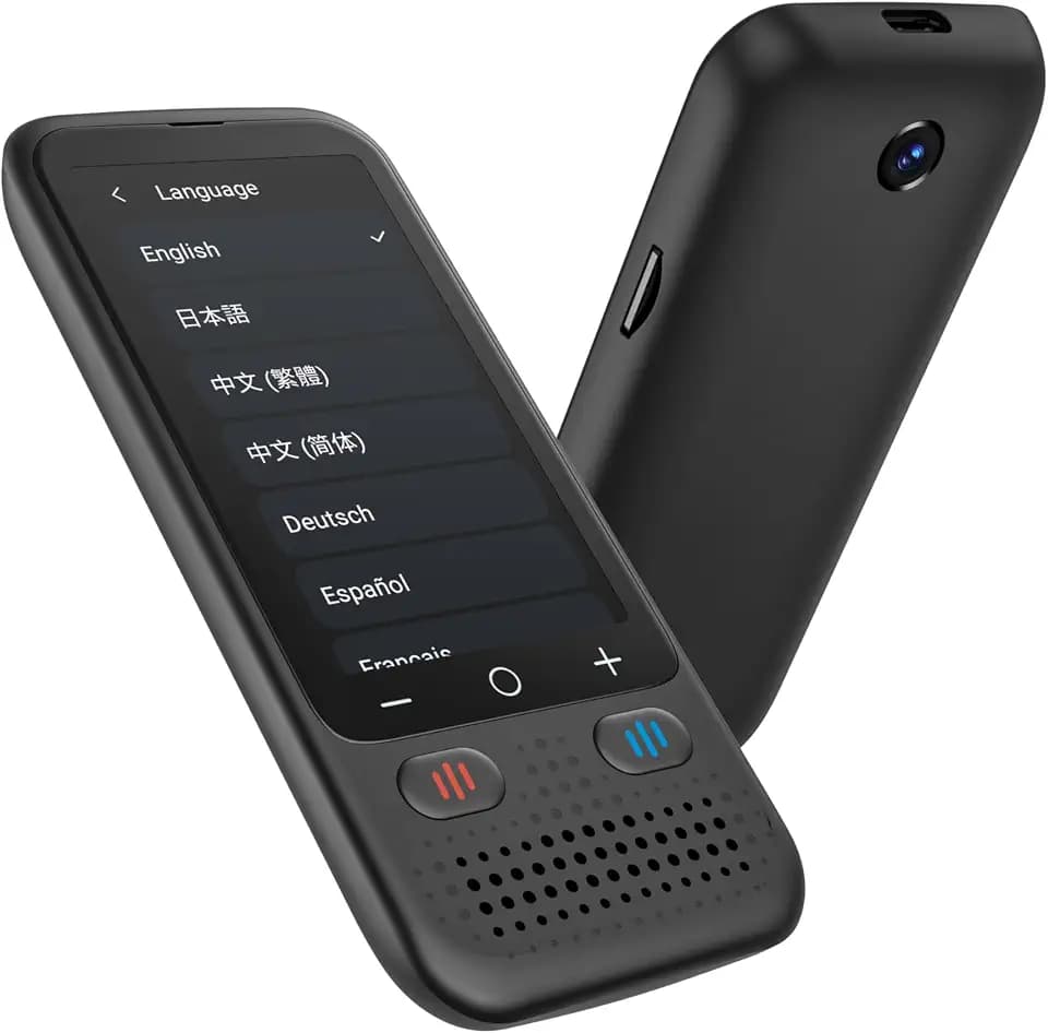 Language Translatnslator No WiFi Needed, 150+ Languages Two Way Real-Tior Device, Upgraded ChatGpt AI Trame Voice Translation, Offline&Recording&Photo Translation for Travel Business Learning