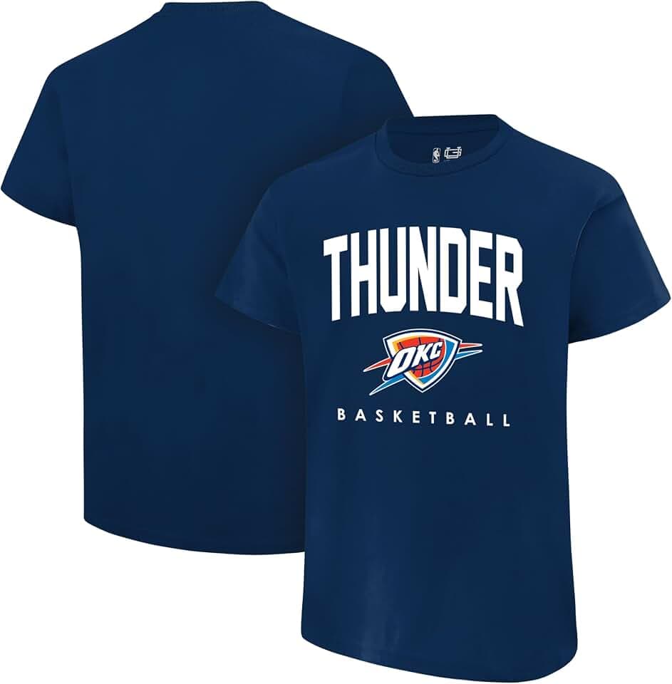 Ultra Game Boys' Arched Plexi Short Sleeve T-Shirt,Oklahoma City Thunder,Team Color,14-16