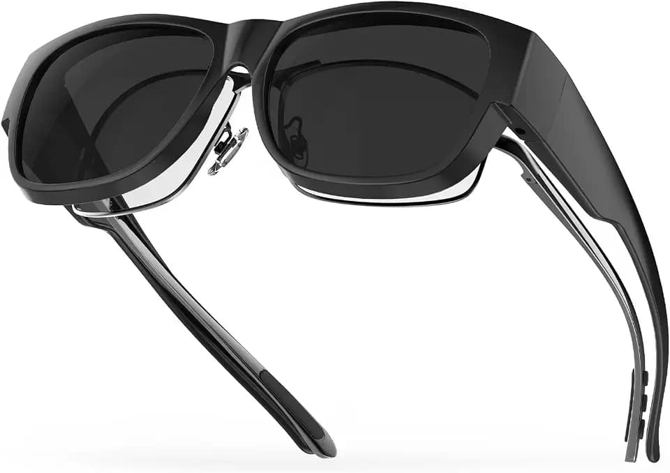 Goiteia Polarisierte Überzieh-Sonnenbrille für Damen und Herren, 1.1% Reflexionsverminderung für besseren Schutz vor seitlicher Blendung, 100% UV400-Schutz