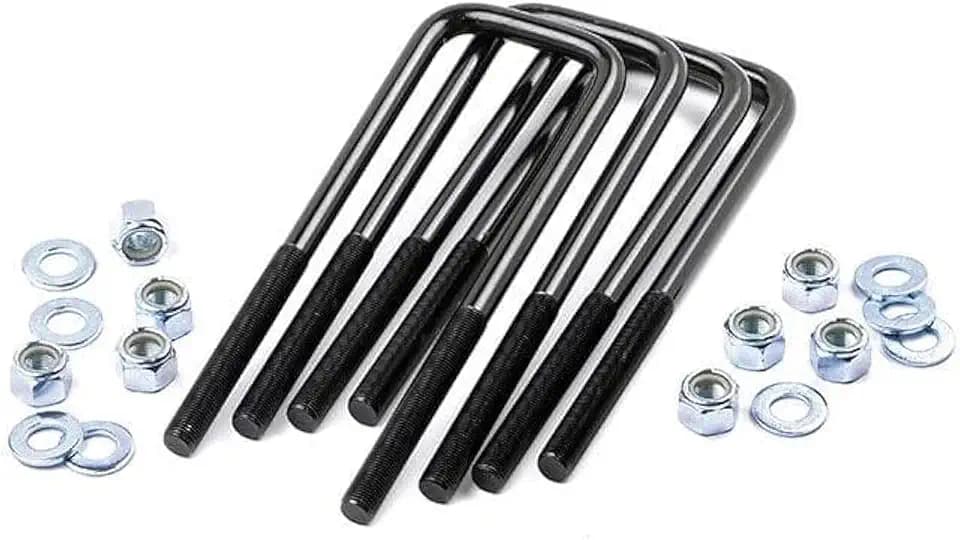 Rough Country Universal Square U-Bolt Kit - 2.5" W x 8.5" L (Inside), 9/16" Thread, Set of 4 Suspension U-Bolts