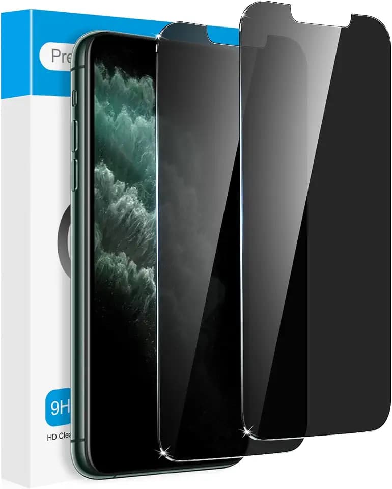 Fotbor 2 Pack Compatible for iPhone 11 Pro Max/iPhone Xs Max Privacy Screen Protector, Anti Spy Private Case Friendly Anti-Scratch 9H Hardness Tempered Glass