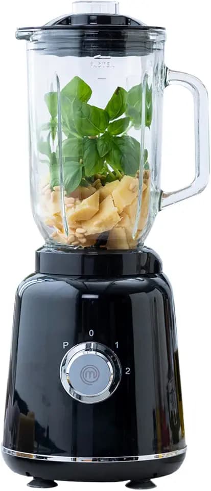 MasterChef Standmixer Glas, Zerkleinerer Küche Elektrisch/Hochleistungsmixer für smoothies, Crusher für Eis, Suppe, 10 Geschwindigkeitsstufen, Spülmaschinenfeste Küchenmaschine, 1.5L, 2000W
