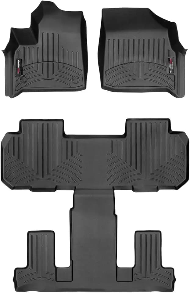 WeatherTech Custom Fit FloorLiners for Chevrolet Traverse, Traverse Limited, Full Set (441228-1-2), Black