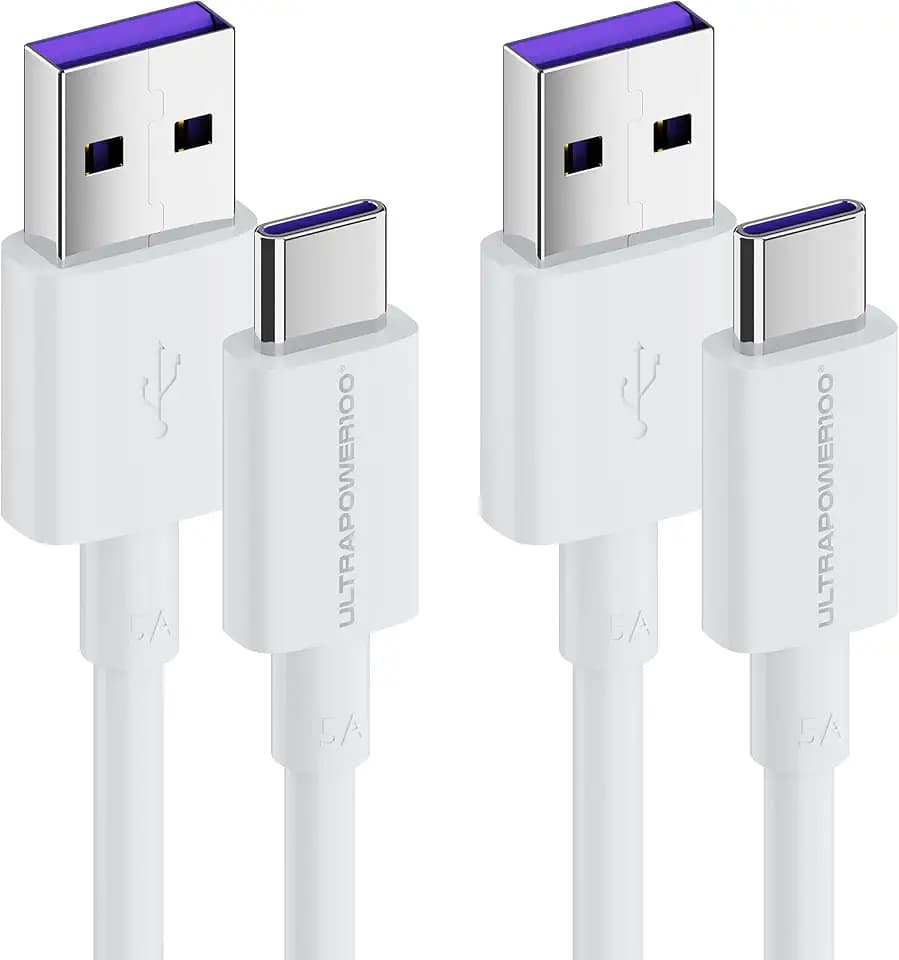 USB Typ C Kabel 5A [2 Stück] für Huawei Samsung Oppo Vivo Sony HTC LG Wiko Poco Redmi