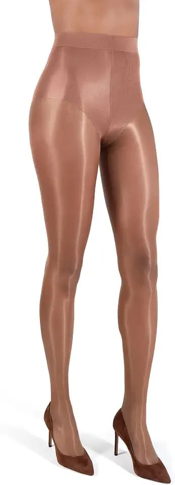 L'eggs Bare Contour Lustre Gloss Women's Tights- Contour, High-Cut Panty, Tummy Control & Smoothing, Sheer Shiny Finish