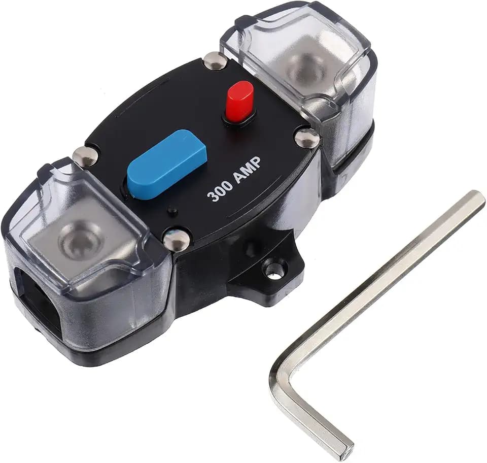 300A 12-48 Volt DC Selbstauslöser mit manuellem Reset-Knopf für Auto, Wohnmobil, Boot (300Amp)